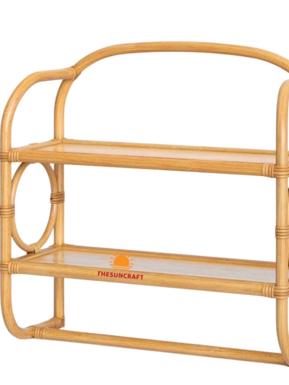 Threshold Natural Rattan 2-Tier Wall Shelf